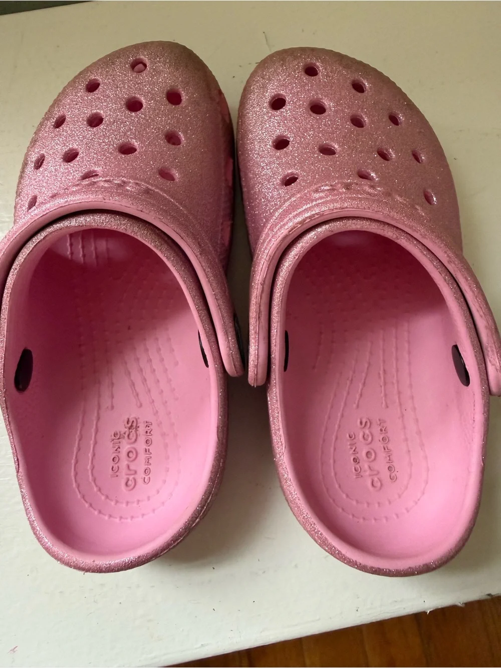 CROCS Kids Pink Classic Clog with Heel Strap